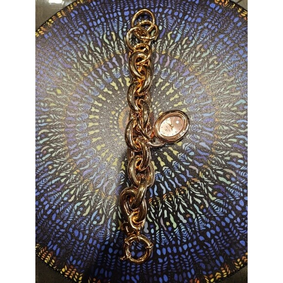 Jewelry - Arm Candy Charm Bracelet Watch Women Gold Tone Oval With Box